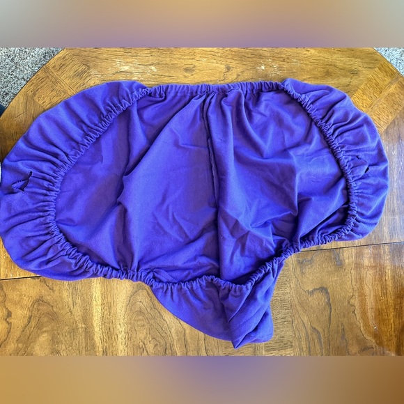 Purple flannel saddle and stirrup covers set - Picture 8 of 9